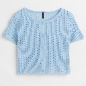 Snow day sale ❄️ Divided Crochet Cropped Cardigan